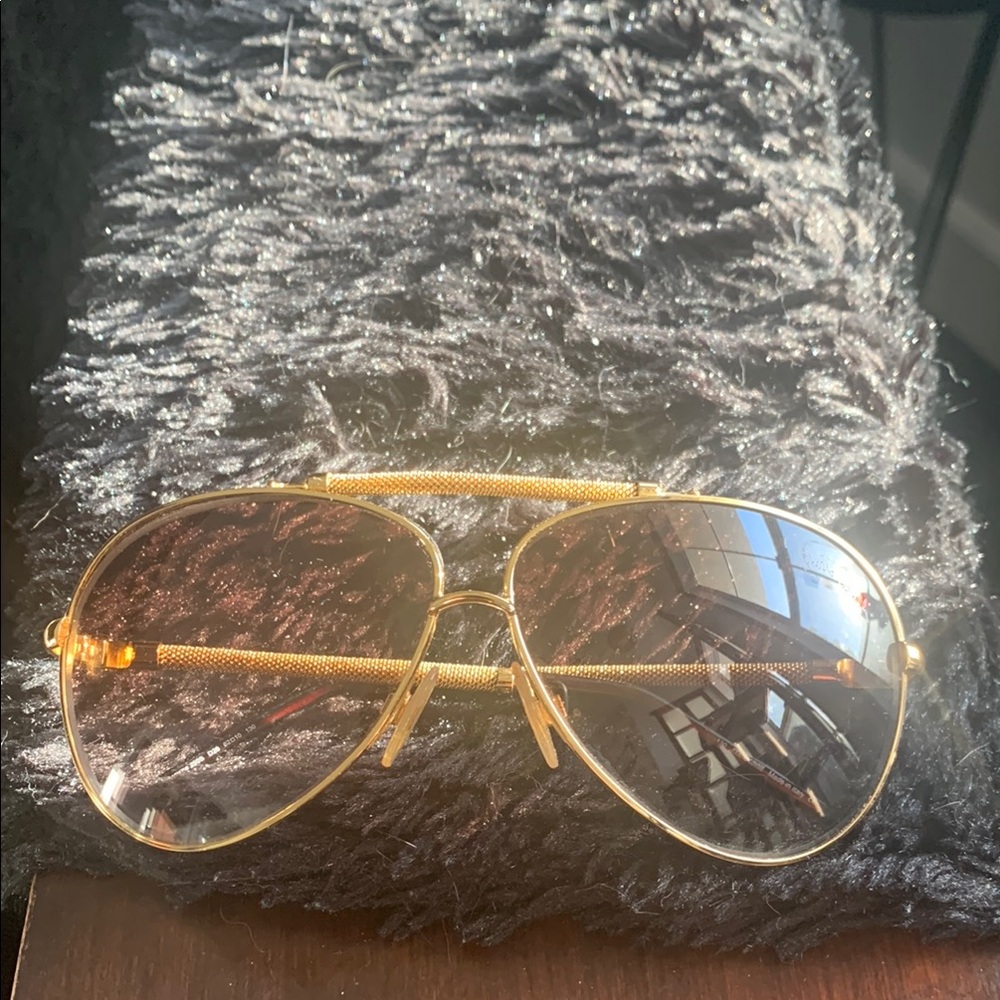 Roberto Cavalli Gold Sunglasses Aviator Style - Picture 3 of 7